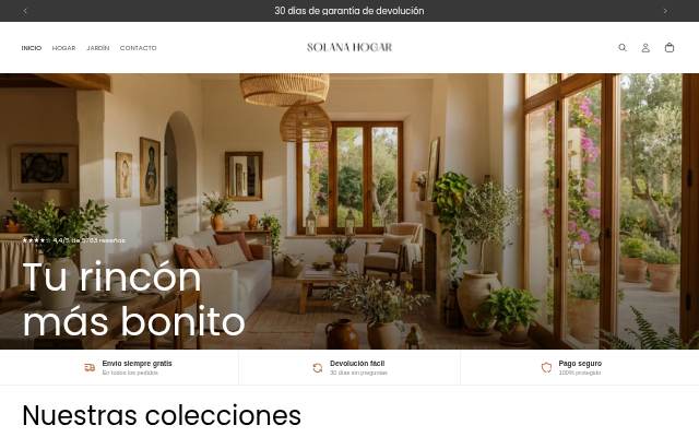 Solana Hogar storefront