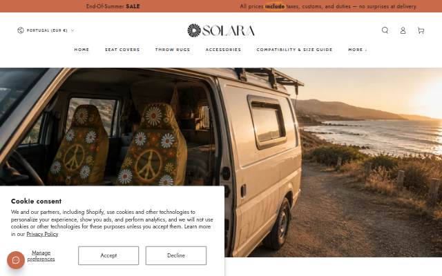 Solara Covers storefront
