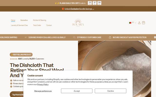 Solara storefront