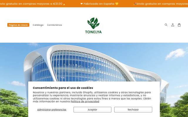 Tonelya storefront