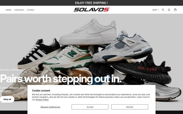 Solavos storefront