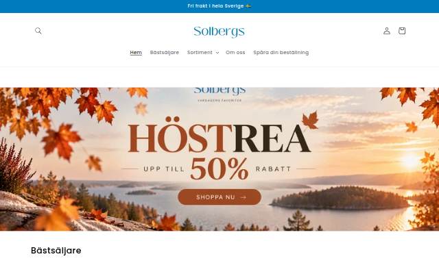 Solbergs Sweden storefront