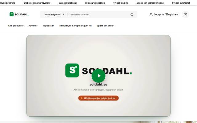 Startseite von Soldahl.se