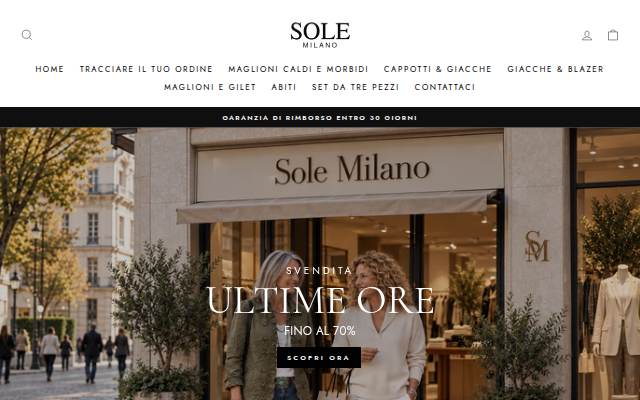 SOLEMILANO storefront