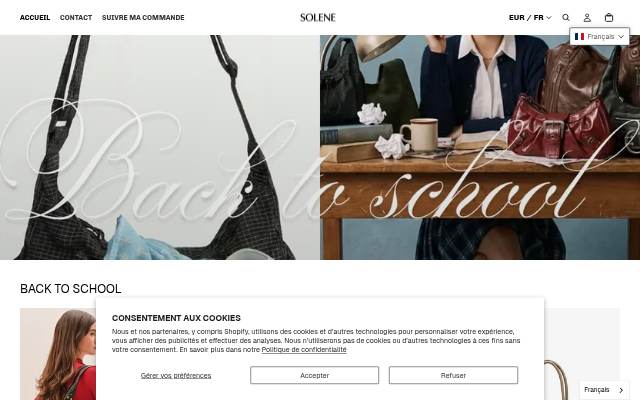 SolèneParis storefront