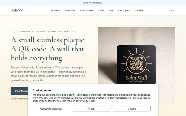 Solia Wall storefront