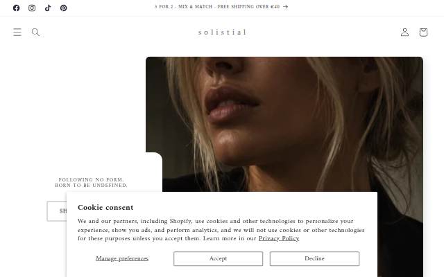 s o l i s t i a l storefront