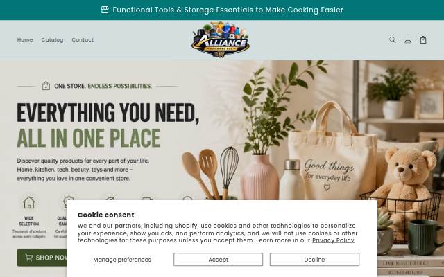 ALLIANCE APPAREL LLC storefront