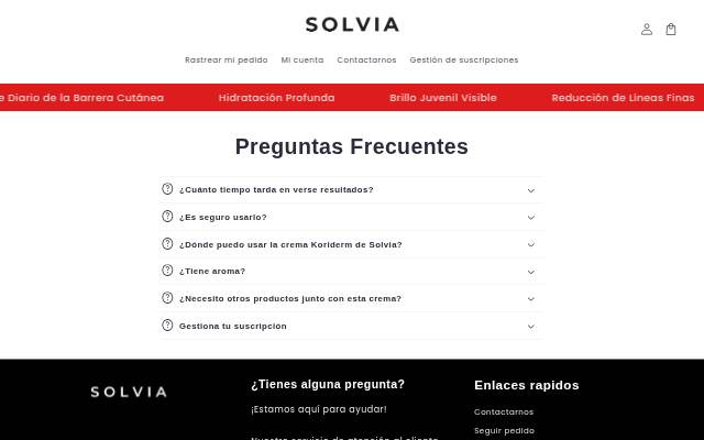 Solvia ES storefront
