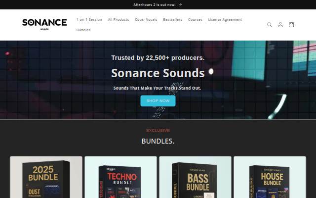 Sonance Sounds storefront