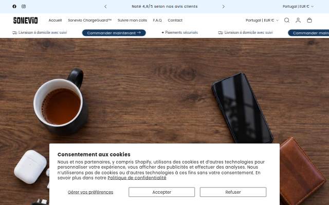 Sonevio storefront