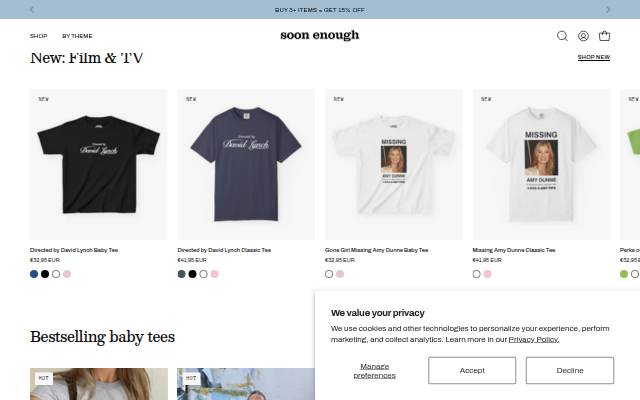 Soon Enough storefront