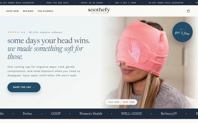 Soothefy UK storefront