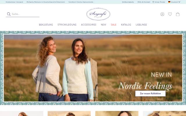 Sorgenfri Sylt: Skandinavische Damenmode storefront