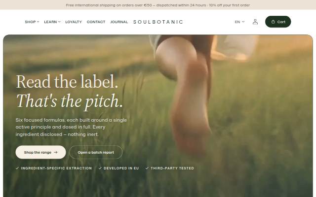 SoulBotanic storefront