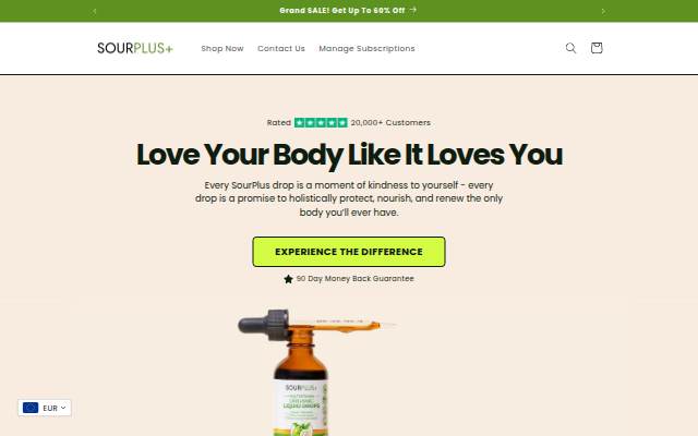 Sour Plus storefront