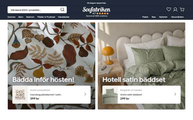 Sovfabriken.se storefront
