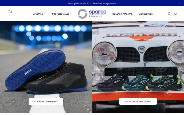 Sparco Fashion España storefront