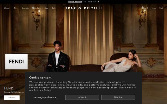 Spazio Pritelli: Clothing, Shoes and Accessories storefront