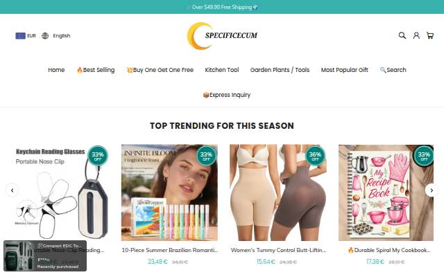 Specificecum storefront