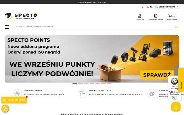 Sklep BHP Kraków, hurtownia storefront