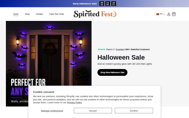 Sprited Fest storefront