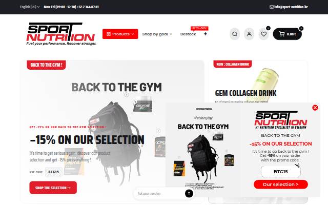 Sport Nutrition storefront