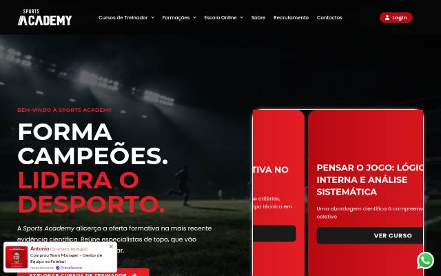 Startseite von Sports Academy