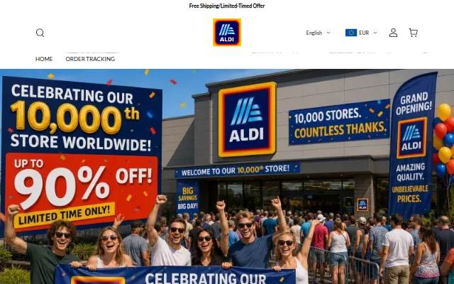 Montra da Aldi Online Store