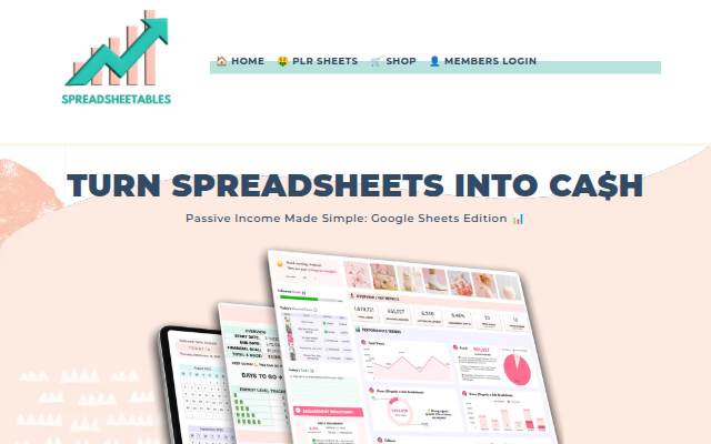 Spreadsheetables storefront