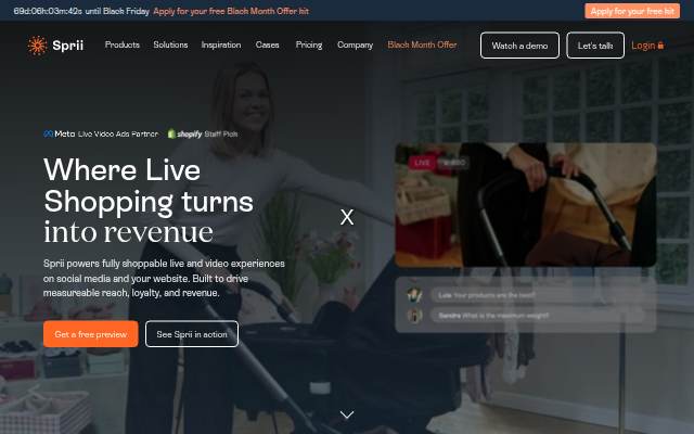 Live Shopping Platform storefront