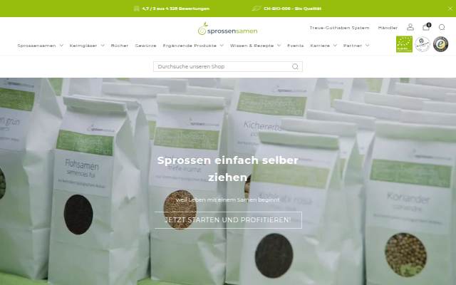 sprossensamen storefront