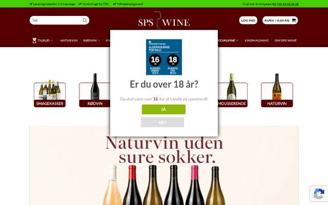 SPS Wine - din økologiske vinhandel storefront
