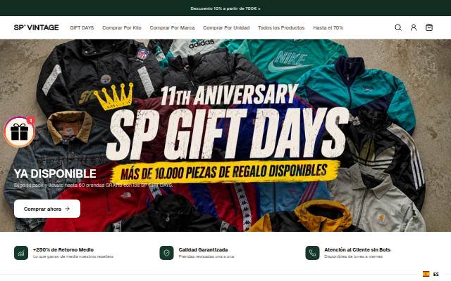 SP Vintage Wholesale storefront