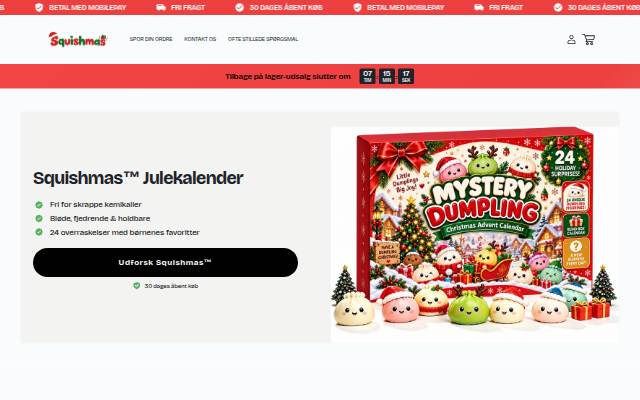 Startseite von Squishmas