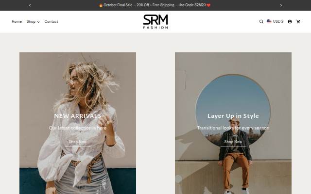 Startseite von SRM Fashion