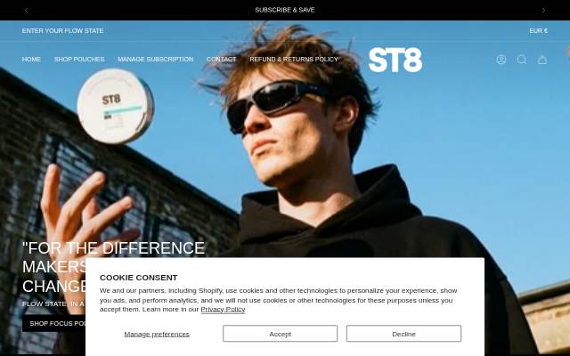 Startseite von ST8 Supply