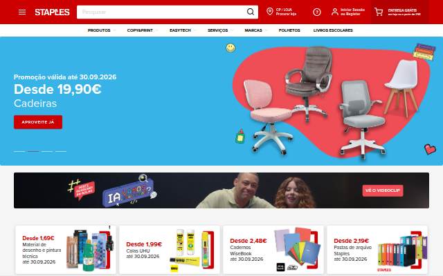 Staples storefront