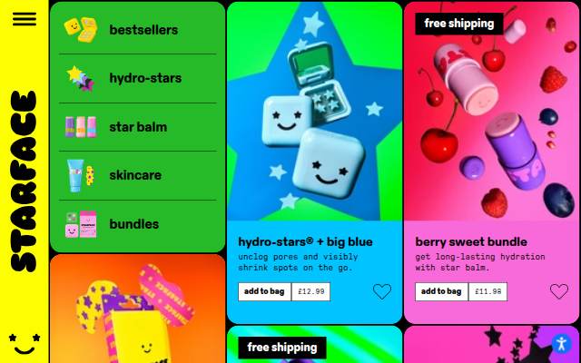 StarfaceWorld UK storefront