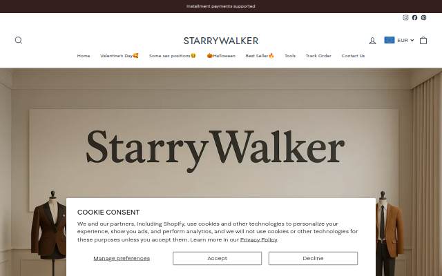 Starrywalker storefront