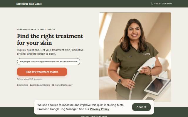 Serenique Skin Clinic Treatment Match — Find your treatment storefront