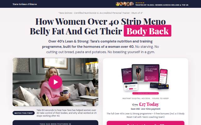 Montra da Over 40’s Lean &amp; Strong · How Women Over 40 Strip Meno Belly Fat And Get Their Body Back (£17)