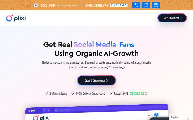 Plixi – Social Growth storefront