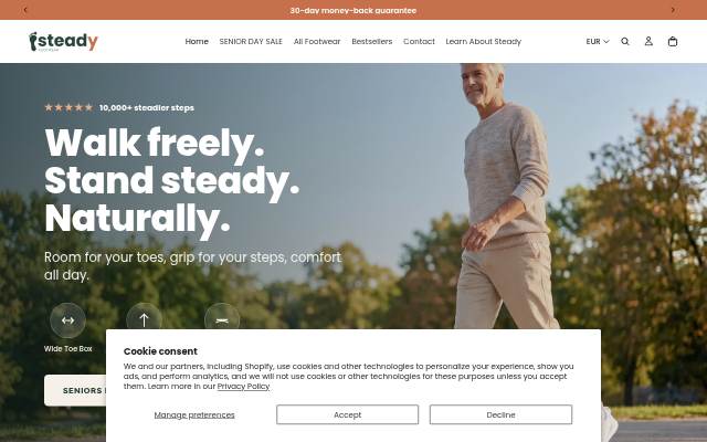 Steady Footwear storefront