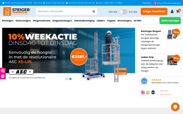 Steigerverkoop.nl storefront