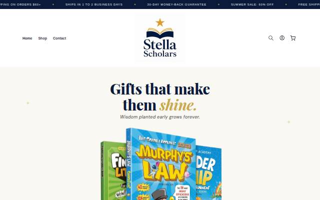 Stella Scholars storefront