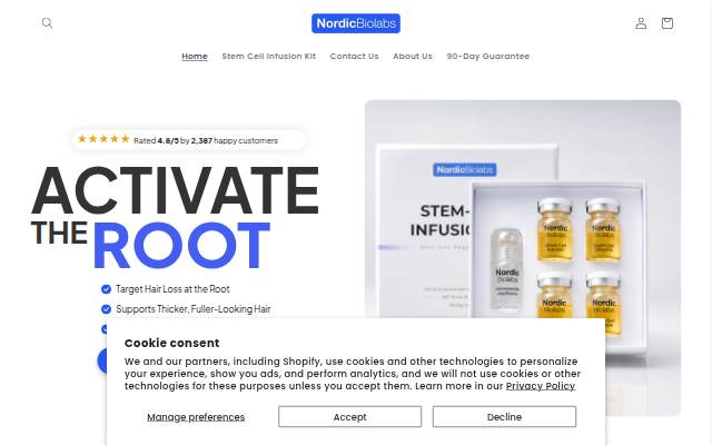 Startseite von Stem Infuse