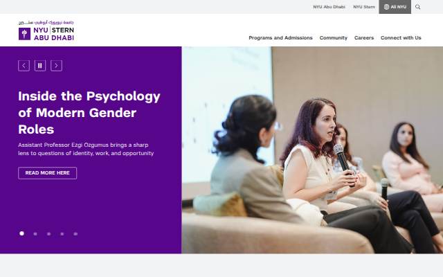 Startseite von NYU STERN ABU DHABI