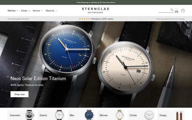 sternglas.com storefront