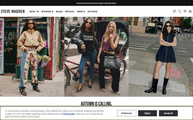 Escaparate de Steve Madden UK